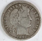 VG 1892 Barber Dime