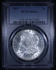 1889 Morgan Silver Dollar - $1 PCGS MS64 - Nice Coin!