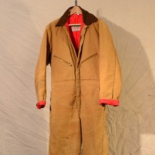 VTG WALLS Blizzard Pruf Coveralls Sz Med Reg 38-40 Duck Canvas Quilt Lined USA
