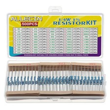 50 Values 1/4W 0 Ohm-10M Ohm  1 Tolerance Metal Film Resistor Assorted 1/4 Wat