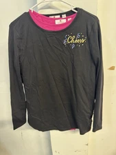 #878 Quacker Factory Set of 2 Embroidered Holiday Brooch Knit Tops SIZE M