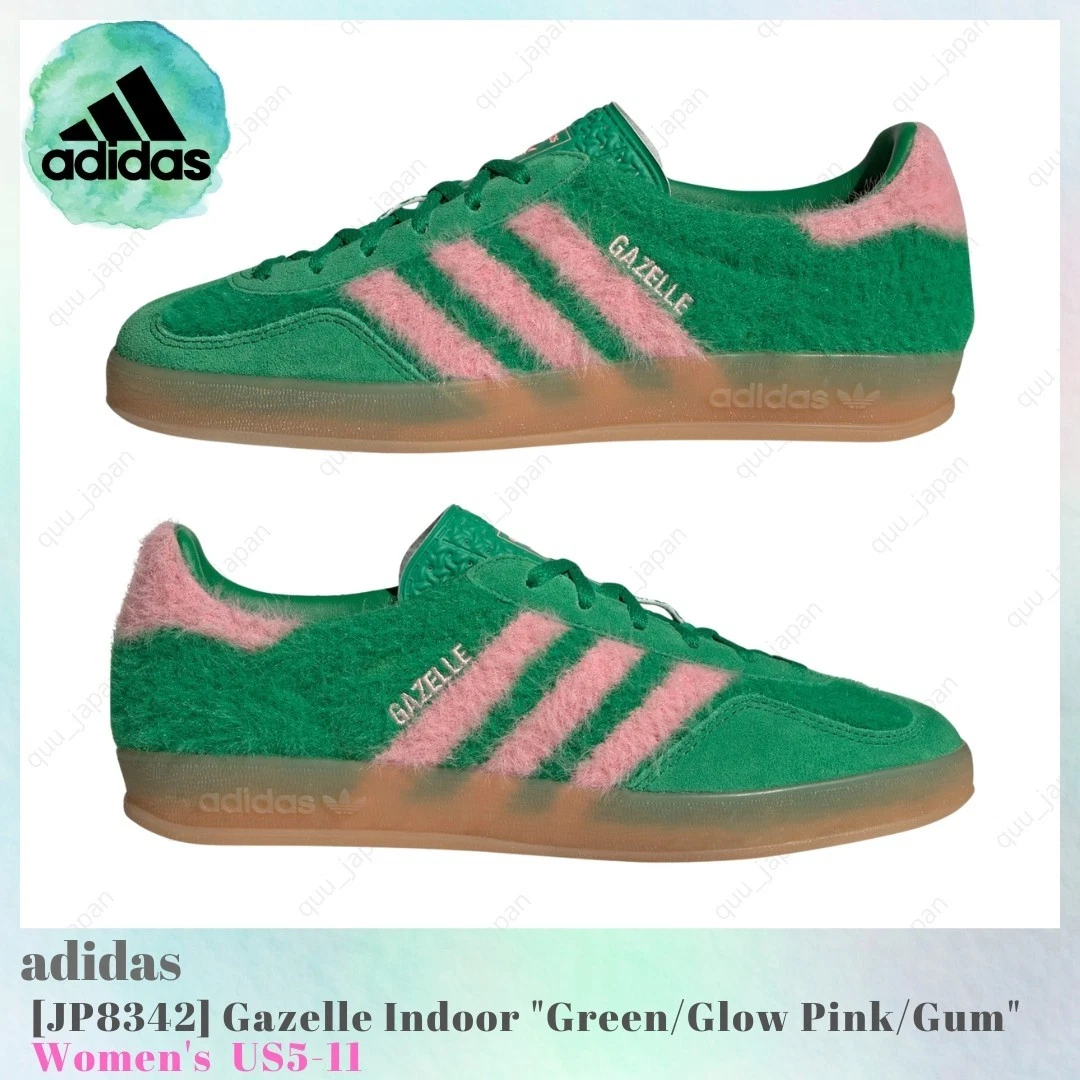 adidas Gazelle Bold Green Glow Pink W for sale | eBay