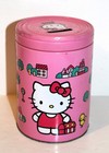 Vtg Sanrio HELLO KITTY Pink STEEL Metal 8" COIN PIGGY BANK w/Slot Lid TIN BOX CO — photo 4