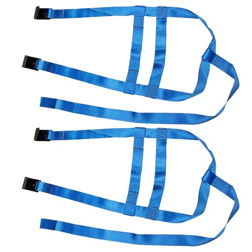 2x Car Dolly Wheel Net Tire Basket Tow Strap Hook Heavy Duty Tie Down Adjustable - Picture 3 of 12
