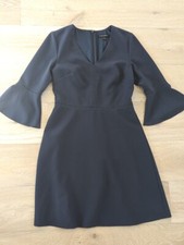 Worn x2 Banana Republic Navy Blue Office Work Cocktail Bell Sleeve Dress 6