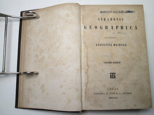 STRABO Geography Strabonis Geographica Antique 1852 Book Meineke Greek Vol I Old - Picture 7 of 13