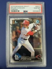 Dylan Carlson 2016 1ST BOWMAN CHROME PROSPECTS ROOKIE RC #BDC3 PSA 10 GEM MINT!
