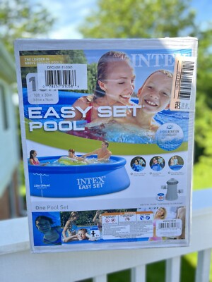 NEW Intex 10ft X 30in Easy Set Inflatable Swimming Pool W/ Filter Pump  28121EH 798506539192|