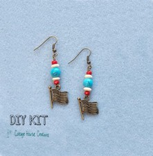 Old Glory Fourth of July DIY Earring Jewelry Making StepbyStep Instruction Kit