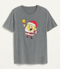 Old Navy SpongeBob SquarePant Christmas Gender Neutral Tee Small