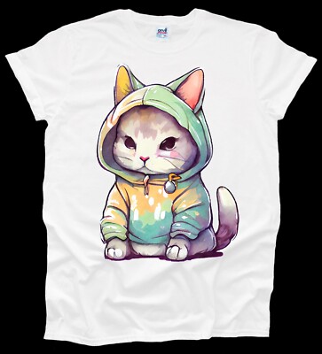 Niedliches Katze T-Shirt Hoodie Tier hochwertig Junge oder Mädchen MESSAGE ME THE GRÖSSE UK