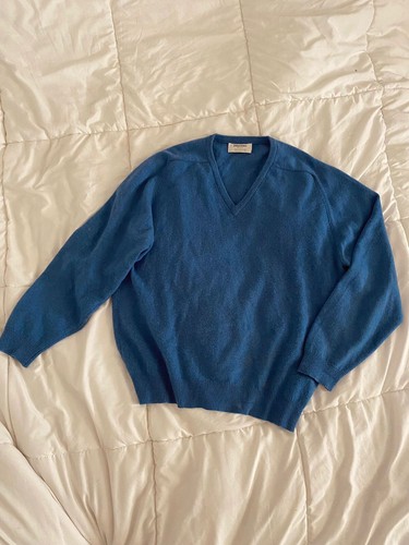 Cashmere 1/2 Zip V Neck Sweater Men's 