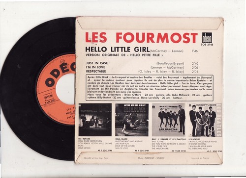 EP THE FOURMOST-HELLO LITTLE GIRL-ODEON-FRENCH - Imagen 2 de 2