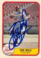 Bob Walk autographed Baseball Card (Philadelphia Phillies) 1981 Fleer #14