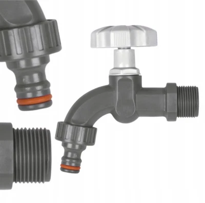 BRADAS Wasser Hahn Kunststoff Garten Wasserhahn Bewässerung Auslaufhahn 1/2" 3/4"