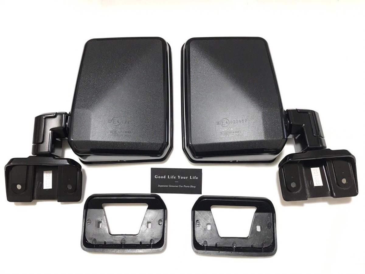 2X Chrome Door Heads Rear View Mirror For Toyota Landcruiser 70 75 78 Hilux Ute