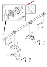 Protection d'arbre d'hélice VOLVO V60 MK1 31437465 NEUF ORIGINE