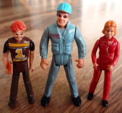 1980 Buddy L Corp. School Bus Driver 1981 Two Students Boy Girl Lot of 3 figures