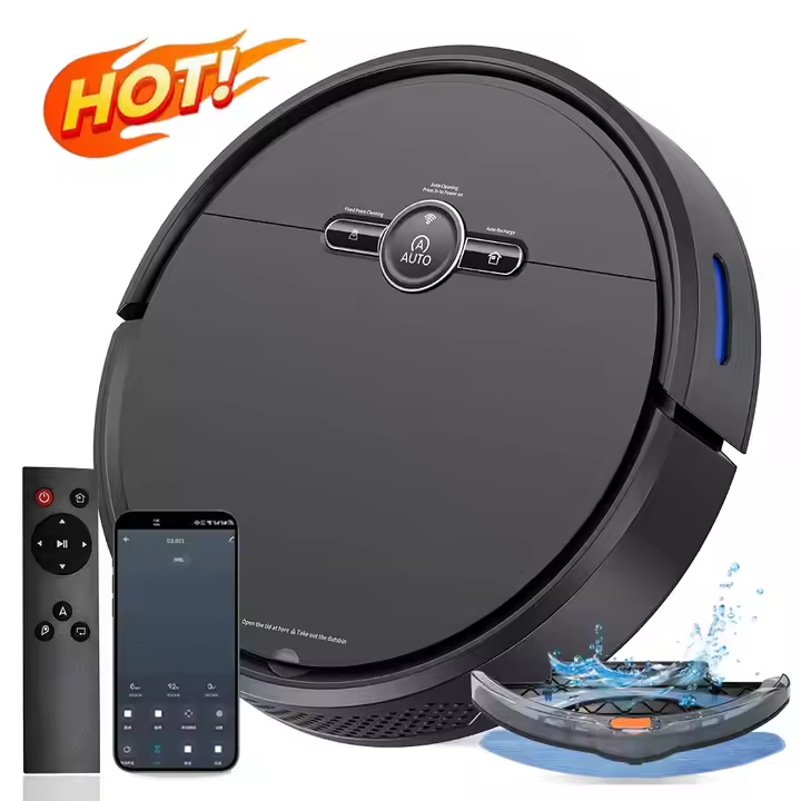Robot Vacuum Cleaner 3-in-1 2000Pa Suction WiFi APP/Voice/Remote Control Mopping-image