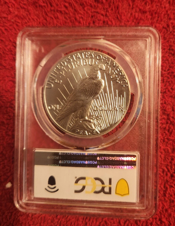 2021 Peace silver dollar PCGS MS 69 - Image 2 of 2
