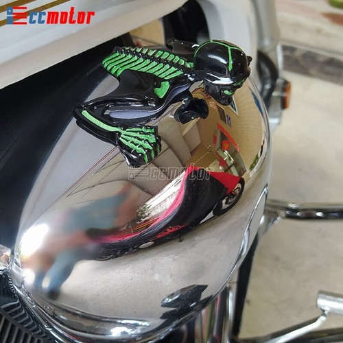 7 in Headlight Visor Fender Ornament Evil Skull Skeleton for Harley Dyna Custom - Picture 6 of 7