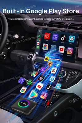Android Auto Carplay 8+128G Android13.0 LED AI Box Players