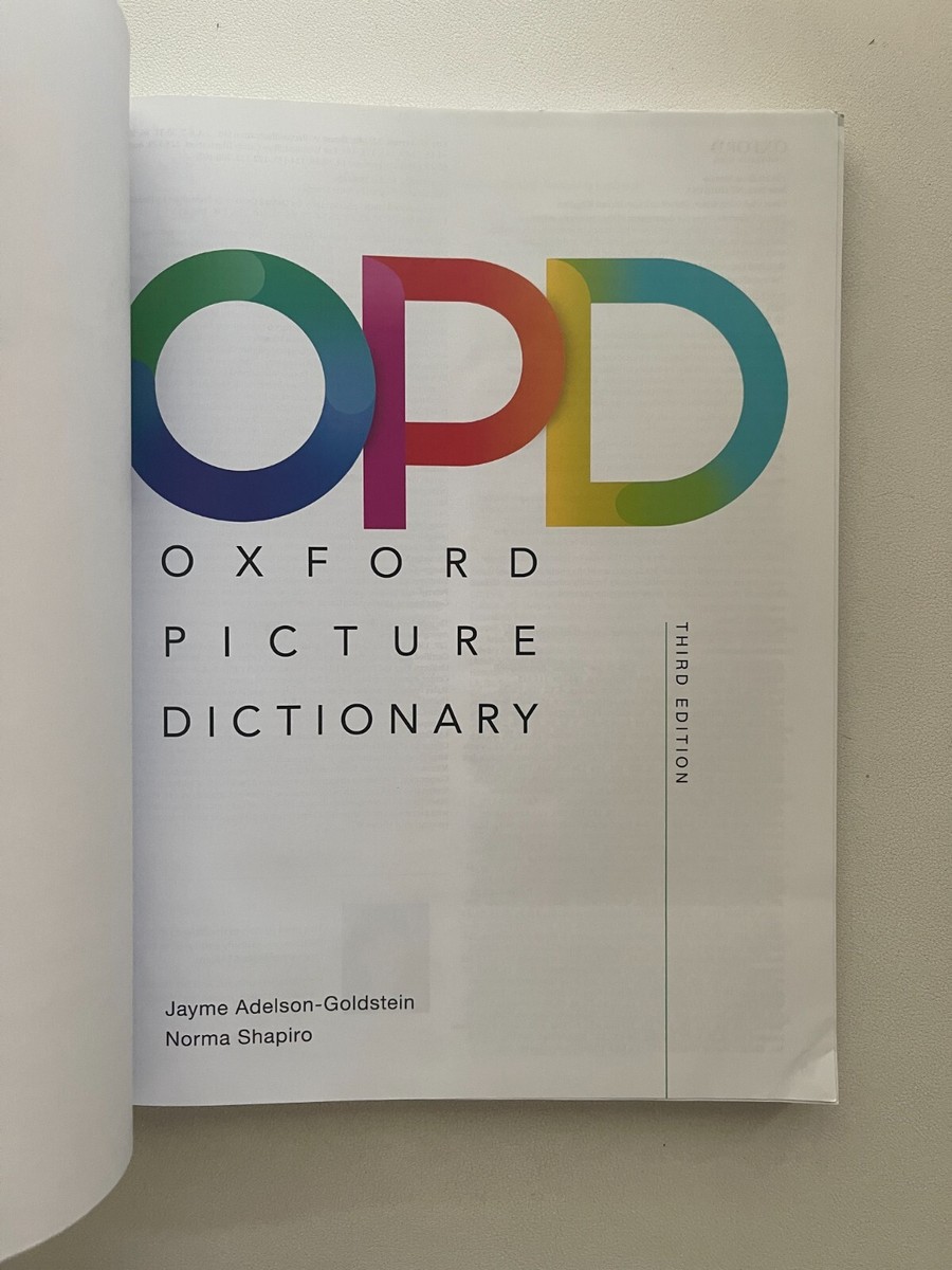 Oxford Picture Dictionary, Third Edition, Good Condition with no