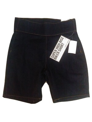 Almost Famous High Rise Biker Short - Short Jeans Bleu Taille S Junior