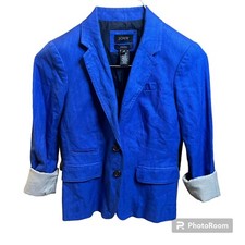 J.Crew Schoolboy Blazer in Herringbone Blue Sz 00