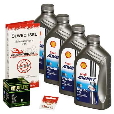 Ölwechselset Ducati Monster 1100 /S 2008-2013 Shell Advance Ultra 10W40 + HiFlo