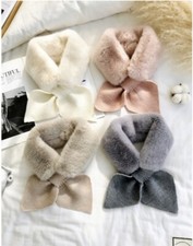 New Winter Women Faux Fur Fluffy Scarf Ladies Scarf Neck Soft Warm Neck Wrap UK