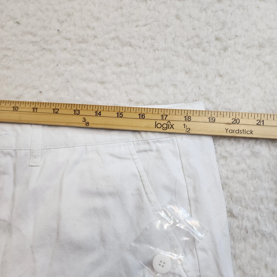 全新无标签褪色荣耀 Midi Chino 短裤 14 白色卡其色休闲日常 — 第 4/4 张图片