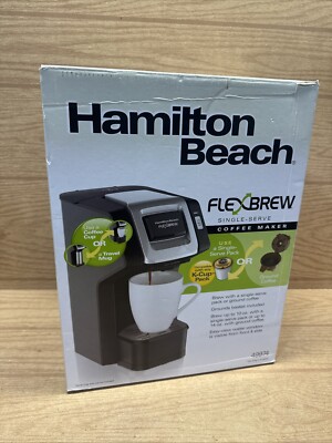 Hamilton Beach FlexBrew Single-Serve Coffee Maker Black & Silver 49974 NIB