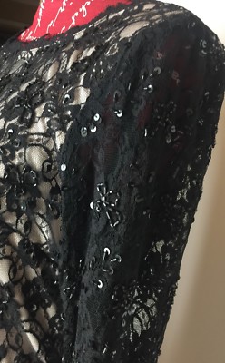 ADRIANNA PAPELL 0418774820 LACE SEQUIN DRESS ( New ) | eBay