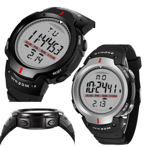 Montre-bracelet pour homme montre numérique écran DEL montre de sport montre étanche cadeau - Photo 1 sur 21