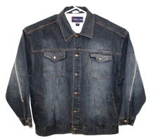 Source Jeans Mens Denim Blue Jean Jacket Sz 3XL Urban HipHop Prison Trucker Coat