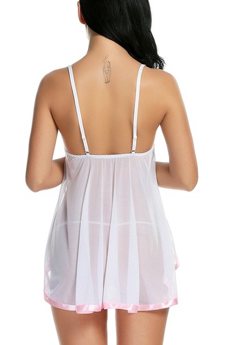 Plus Size Sexy Lingerie Women Lace Babydoll Sleepwear Chemise Underwear Dress - 第 13/26 張圖片