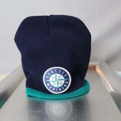 SEATTLE MARINERS Beanie One Size Blue MOUNTAIN DEW LOGO Baseball PNW Tuke Hat