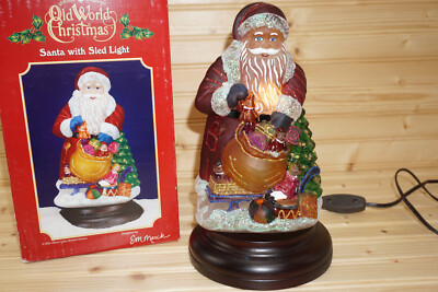 Merck Family Old World Christmas 2005 Santa with Sled Santa Light