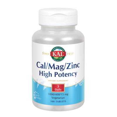 KAL Cal/Mag/Zinc Tablets, 100 1000/400/15 mg, 100 Count