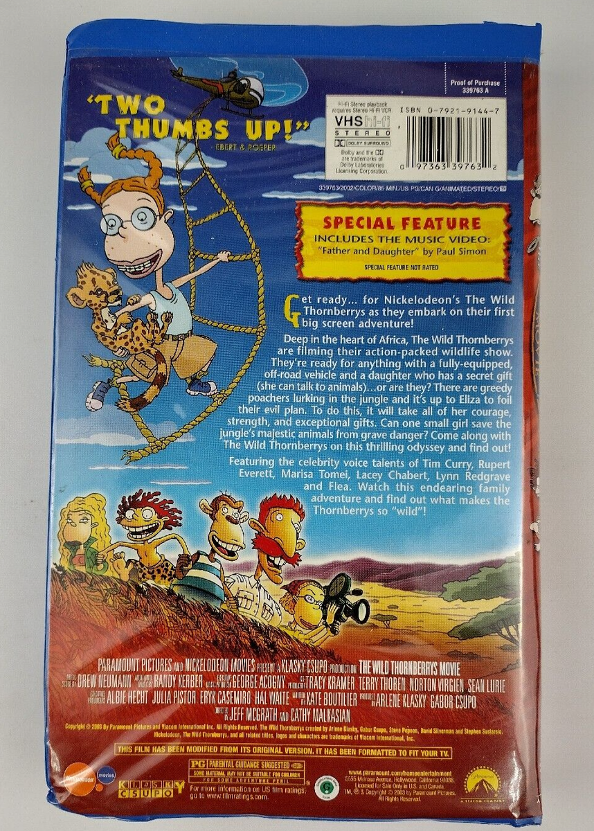 The Wild Thornberrys Movie VHS Vintage 2003 Clamshell 97363397632