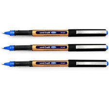 Uni-Ball Eye UB-150-10 Broad Liquid Ink Rollerball Pens 1.0mm Blue Pack of 3