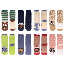 Women's Super Soft Warm Microfiber Fuzzy Cozy Fluffy Cute Animal Socks, 8 Pairs