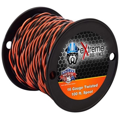 16 Gauge Electric Twisted Dog Fence Wire, 100 ft, Underground Boundary Wire