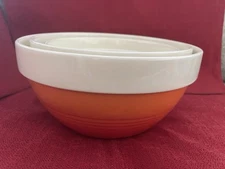 Nouvelle Cuisine Mixing Bowl Set Nesting Orange All 3 Great Price