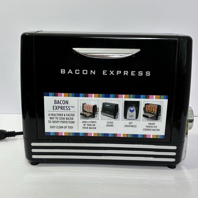 Nostalgia Bacon Express Crispy Bacon Grill Clean And Ready To use BCN6BK