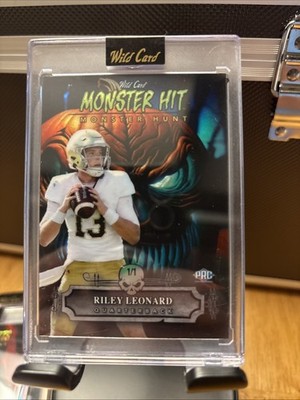 2024 Wild Card Monster Hit Riley Leonard 1/1 #MHP-RP