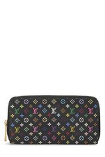 Louis Vuitton Takashi Murakami x LV Black Monogram Multicolore Zippy Continental