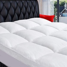 Mattress Topper Cover Pad Cooling Extra Thick Plush Cotton Pillowtop Bed 8-21"