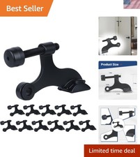 Hinge Pin Door Stopper, 12 Pack Matte Black Adjustable Heavy Duty Door Stop w...
